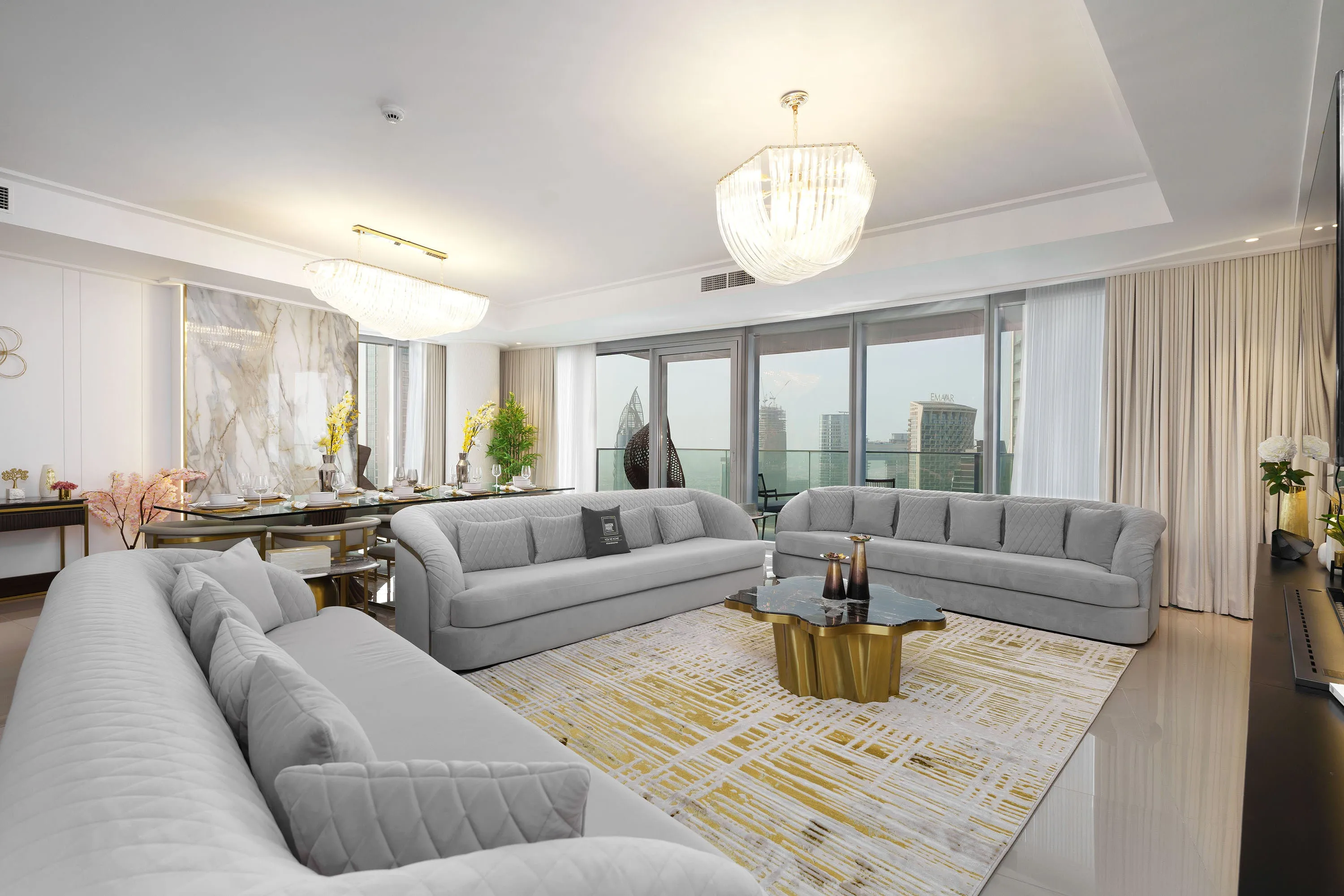 Ultra Chic High-Floor Apt w/ Direct Burj Khalifa & Fountains Views