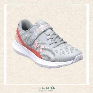 Under Armour Girls' Pre-School Surge 3 AC Running Shoes - Halo Grey  (V2-81)