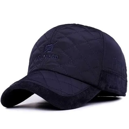 Unisex Men Women Corduroy Earflap Ear Muffs Baseball Cap Adjustable Blank Golf Outdoor Hat