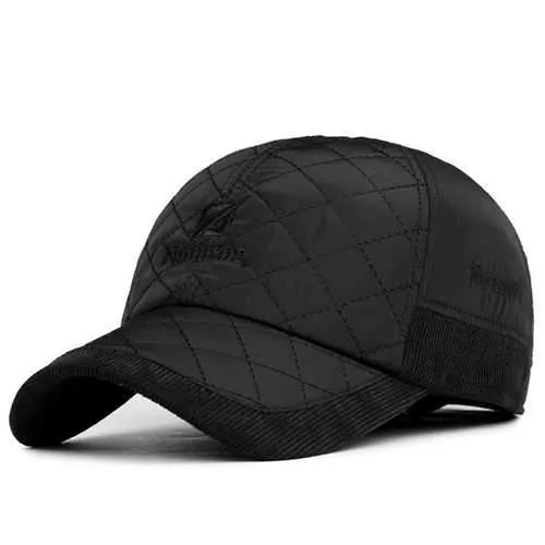 Unisex Men Women Corduroy Earflap Ear Muffs Baseball Cap Adjustable Blank Golf Outdoor Hat