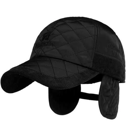 Unisex Men Women Corduroy Earflap Ear Muffs Baseball Cap Adjustable Blank Golf Outdoor Hat
