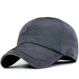 Unisex Men Women Corduroy Earflap Ear Muffs Baseball Cap Adjustable Blank Golf Outdoor Hat