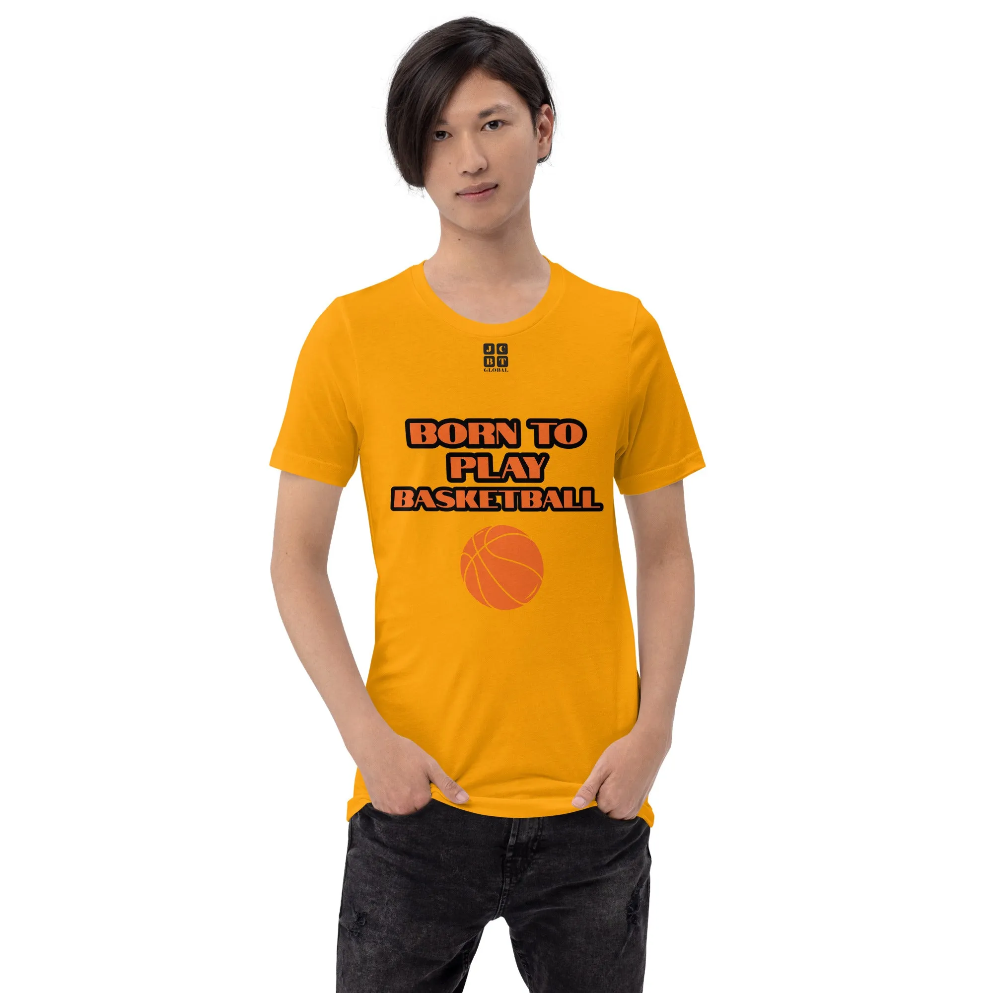 Unisex t-shirt "10101-0031 Born To Play Basketball (Black Logo)"