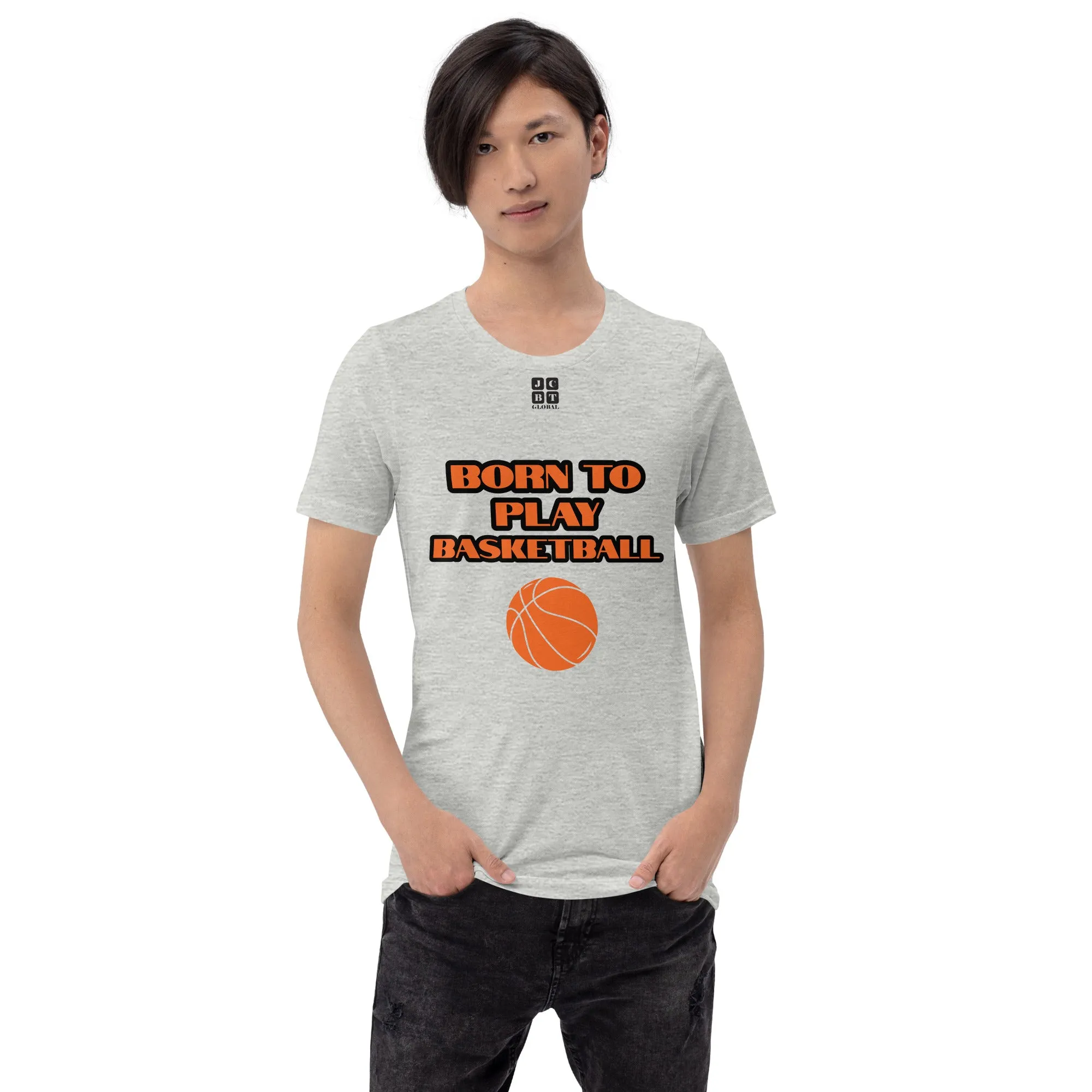 Unisex t-shirt "10101-0031 Born To Play Basketball (Black Logo)"
