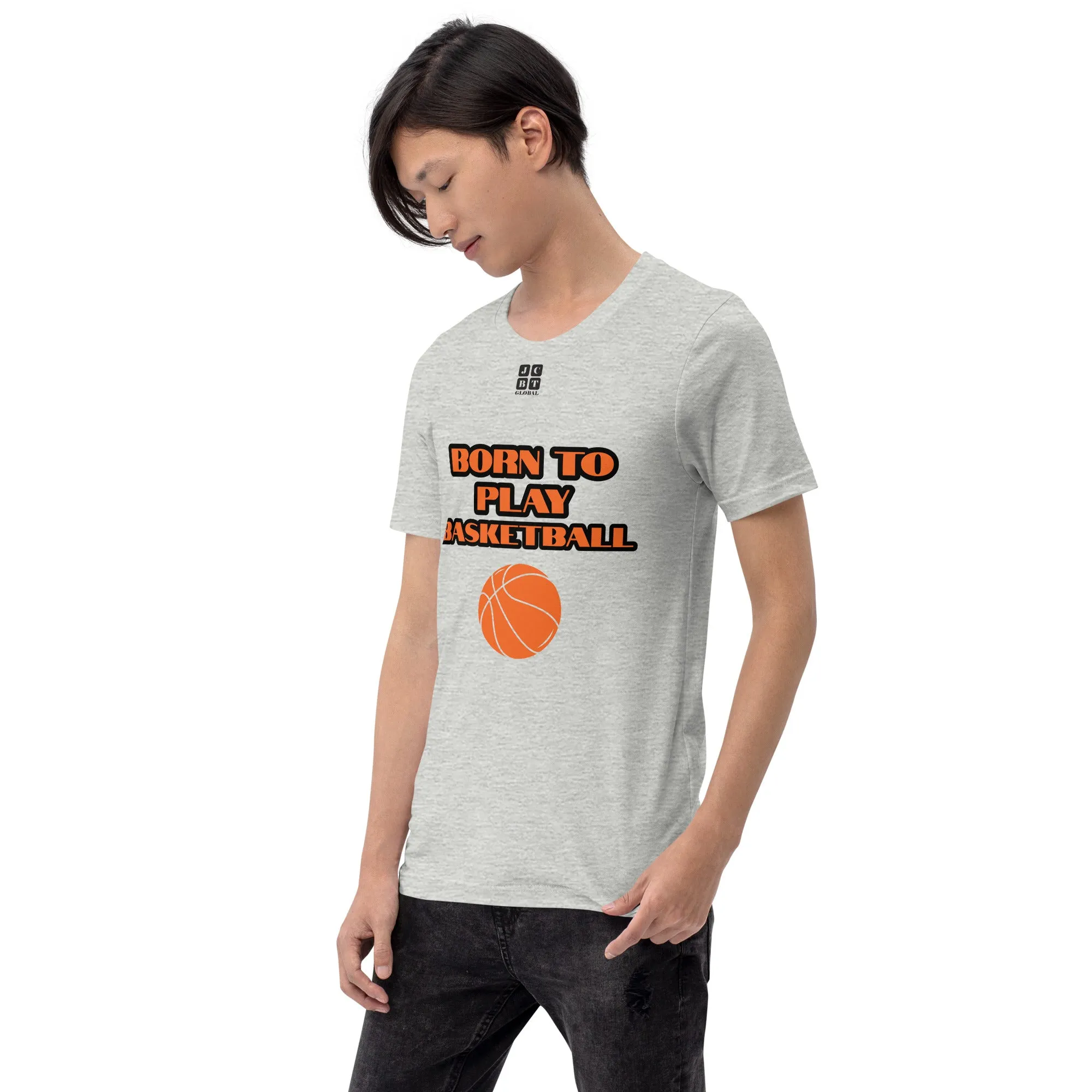 Unisex t-shirt "10101-0031 Born To Play Basketball (Black Logo)"