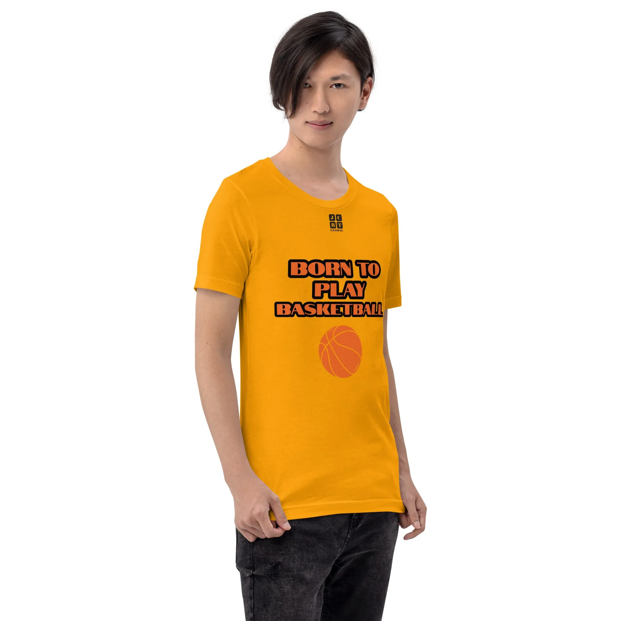 Unisex t-shirt "10101-0031 Born To Play Basketball (Black Logo)"