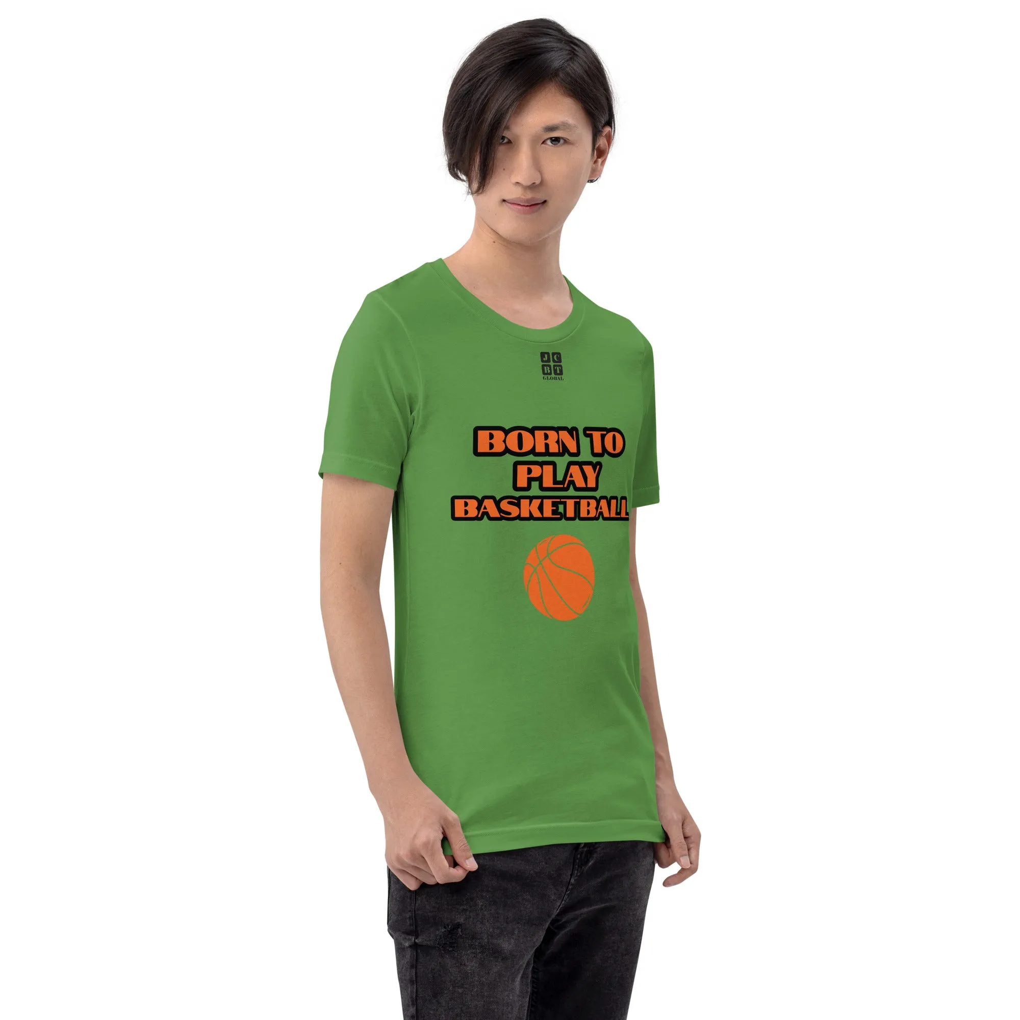 Unisex t-shirt "10101-0031 Born To Play Basketball (Black Logo)"