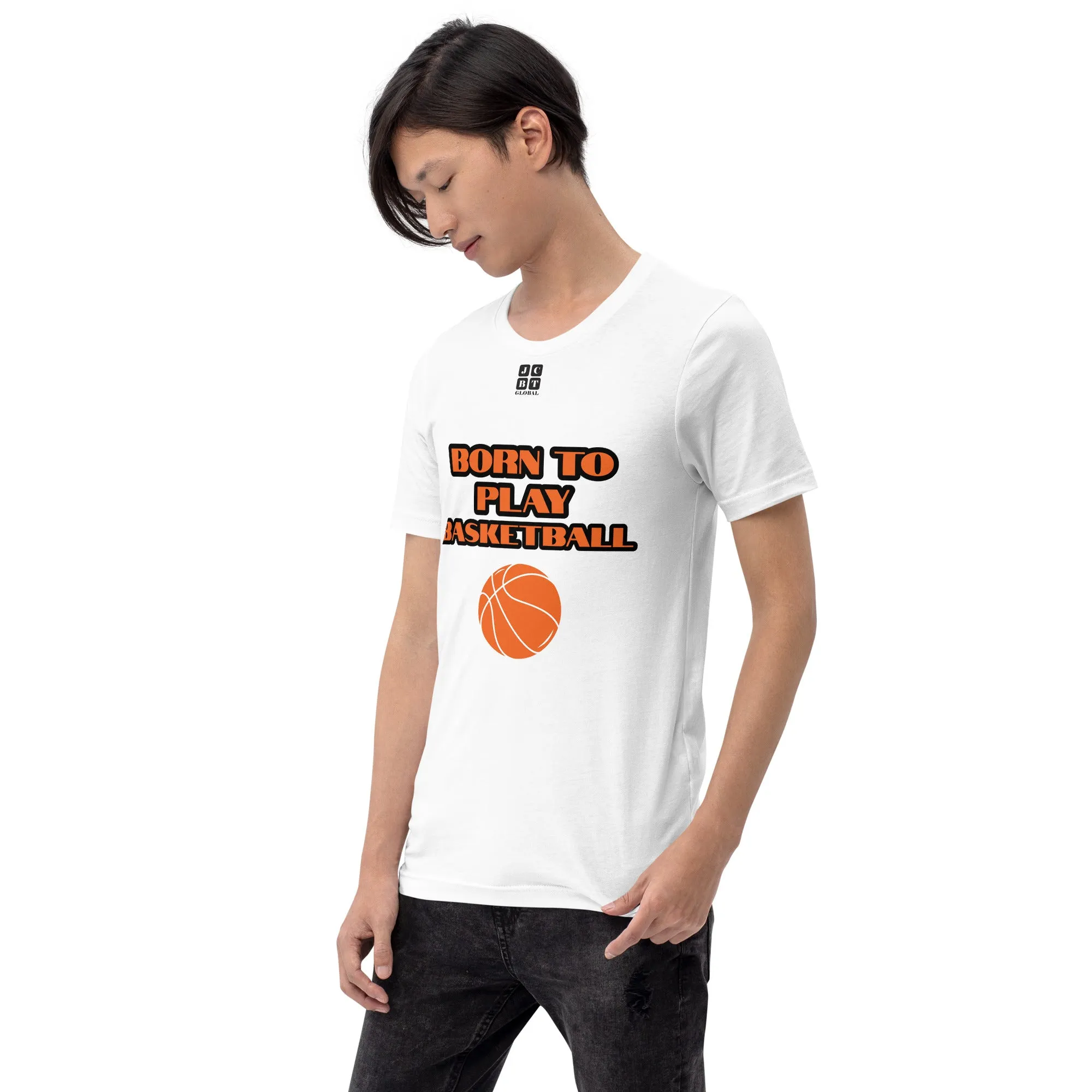 Unisex t-shirt "10101-0031 Born To Play Basketball (Black Logo)"