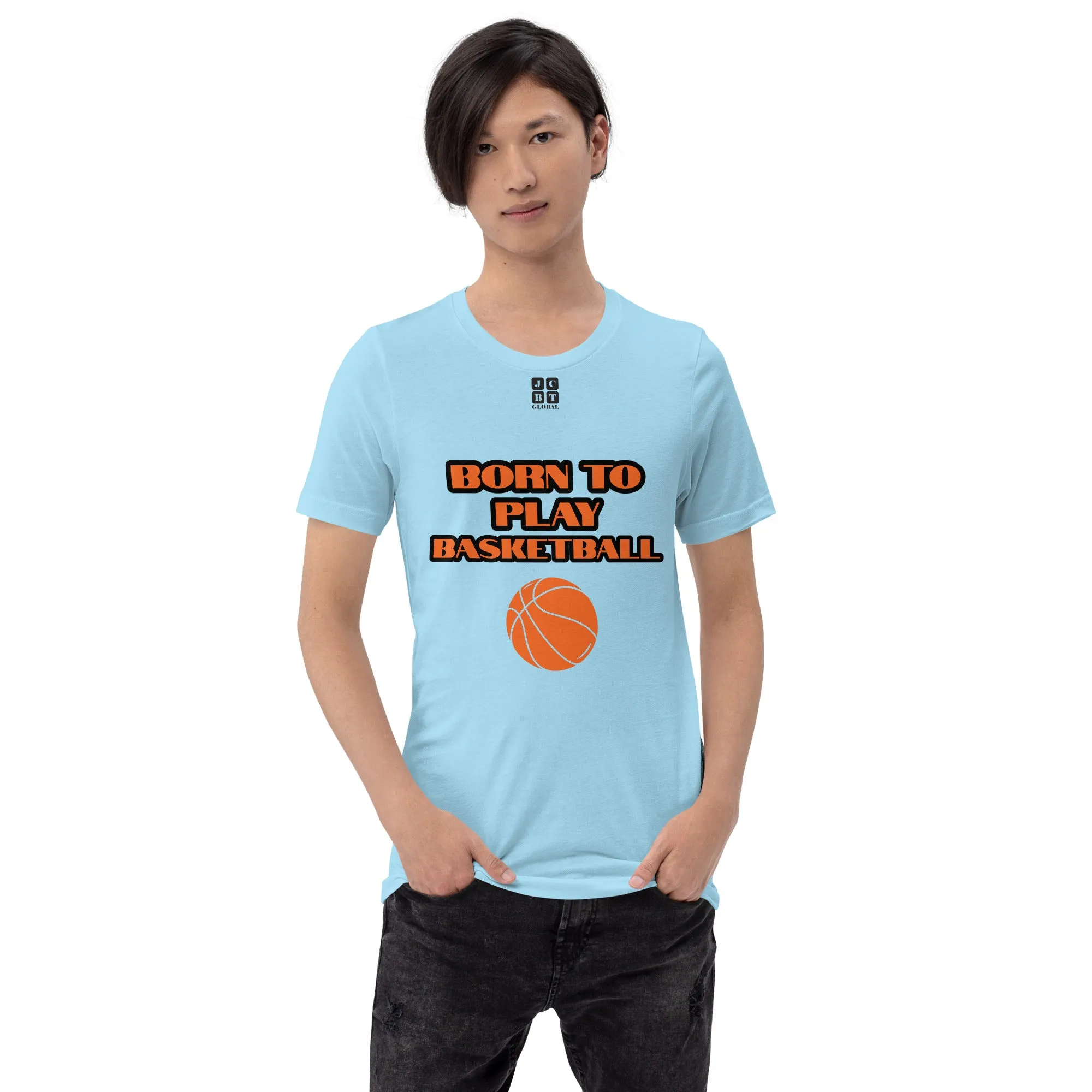 Unisex t-shirt "10101-0031 Born To Play Basketball (Black Logo)"