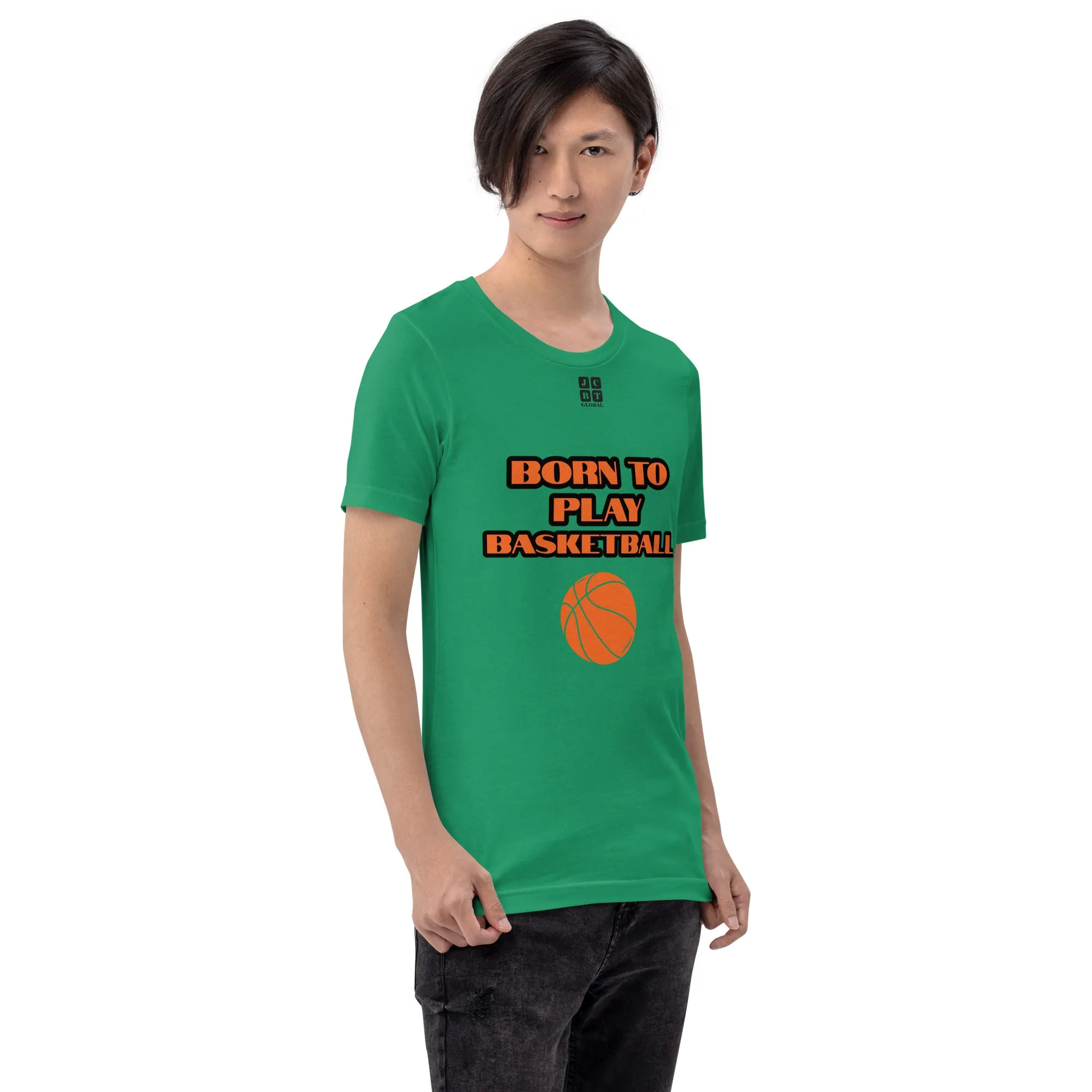 Unisex t-shirt "10101-0031 Born To Play Basketball (Black Logo)"