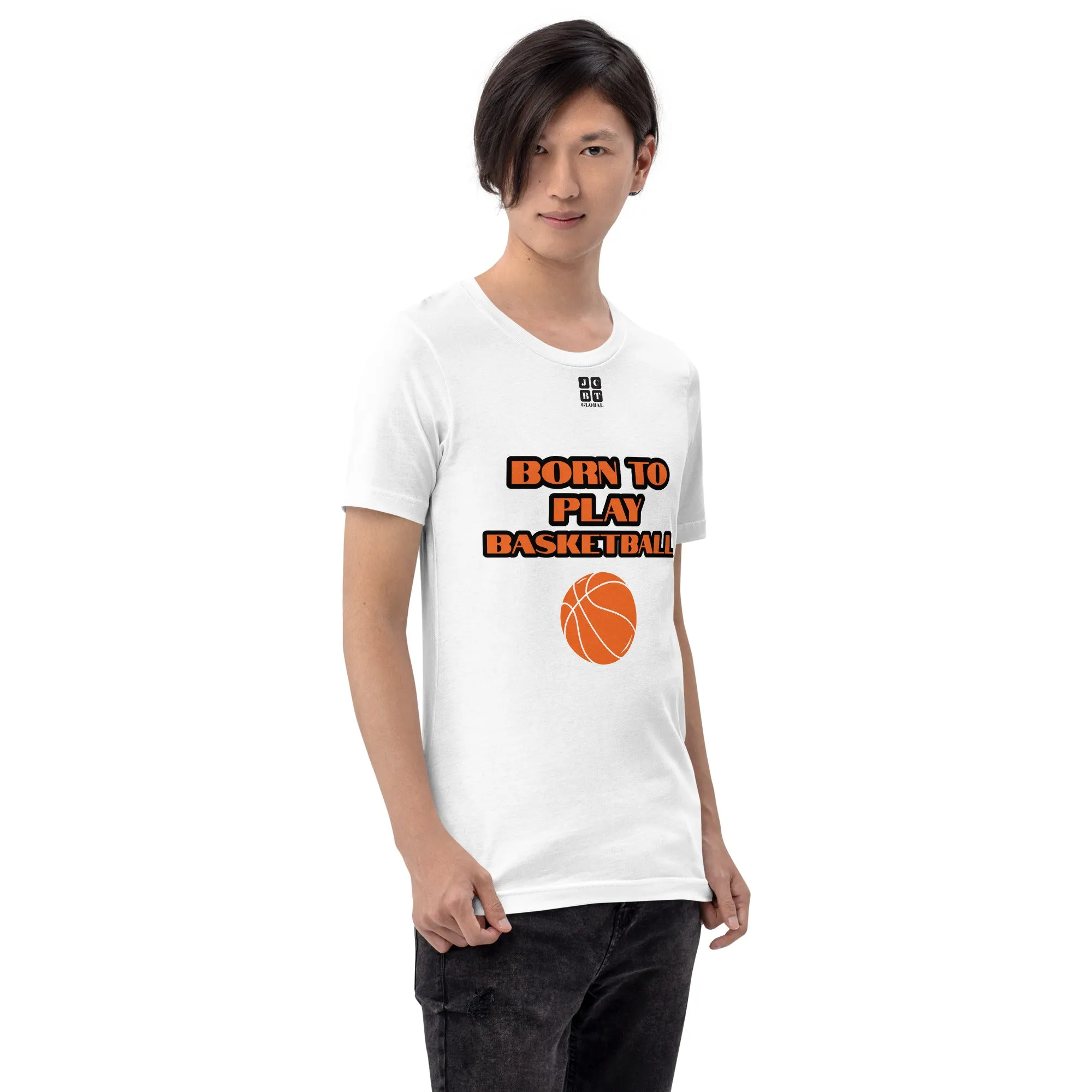 Unisex t-shirt "10101-0031 Born To Play Basketball (Black Logo)"