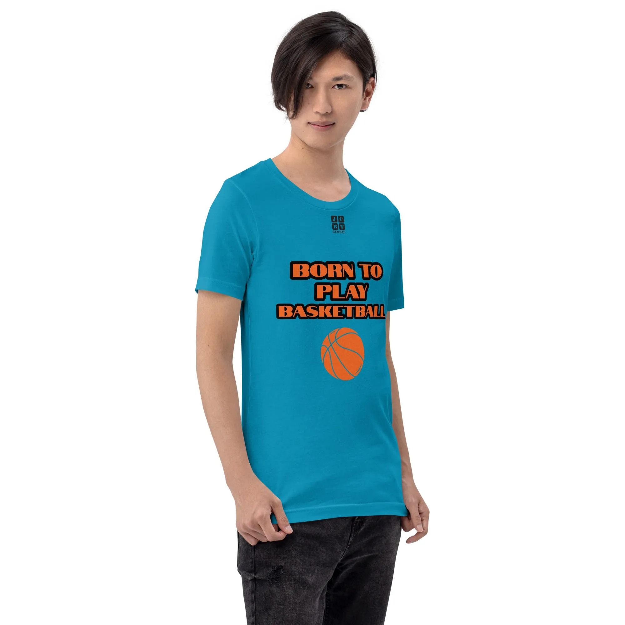 Unisex t-shirt "10101-0031 Born To Play Basketball (Black Logo)"