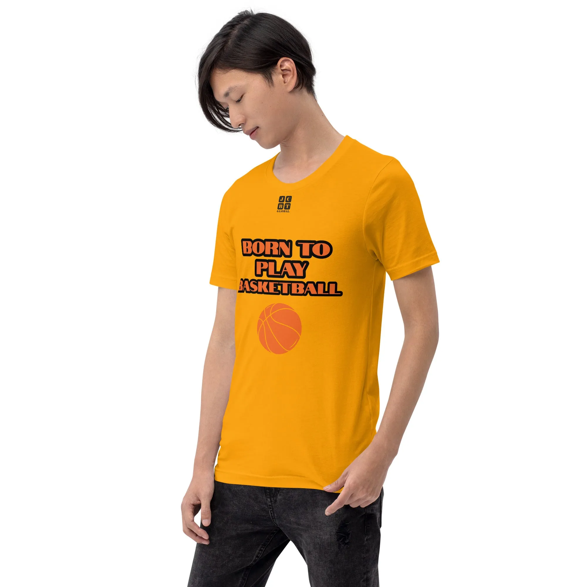 Unisex t-shirt "10101-0031 Born To Play Basketball (Black Logo)"