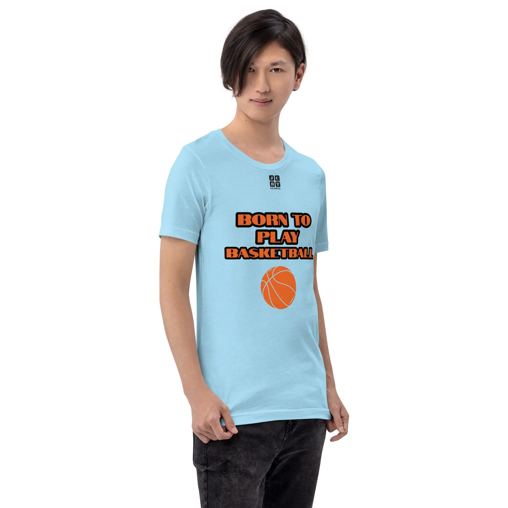 Unisex t-shirt "10101-0031 Born To Play Basketball (Black Logo)"