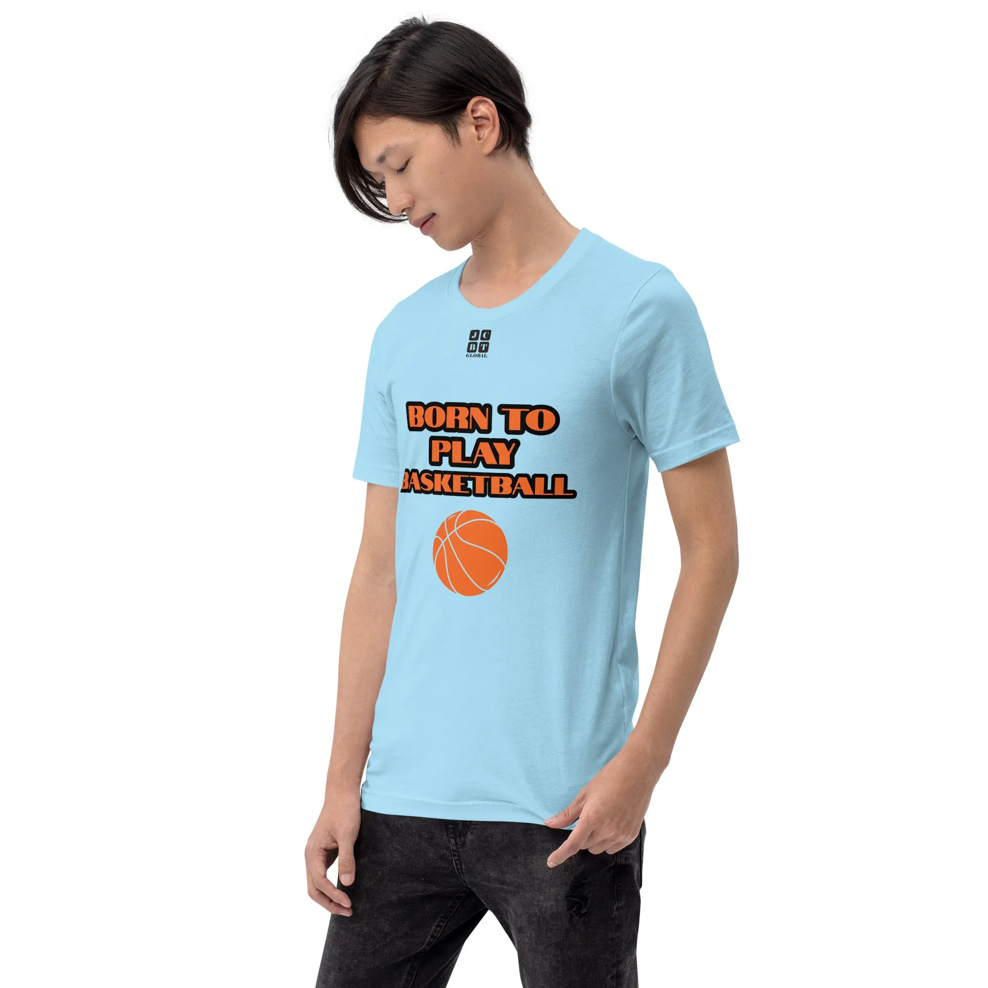 Unisex t-shirt "10101-0031 Born To Play Basketball (Black Logo)"