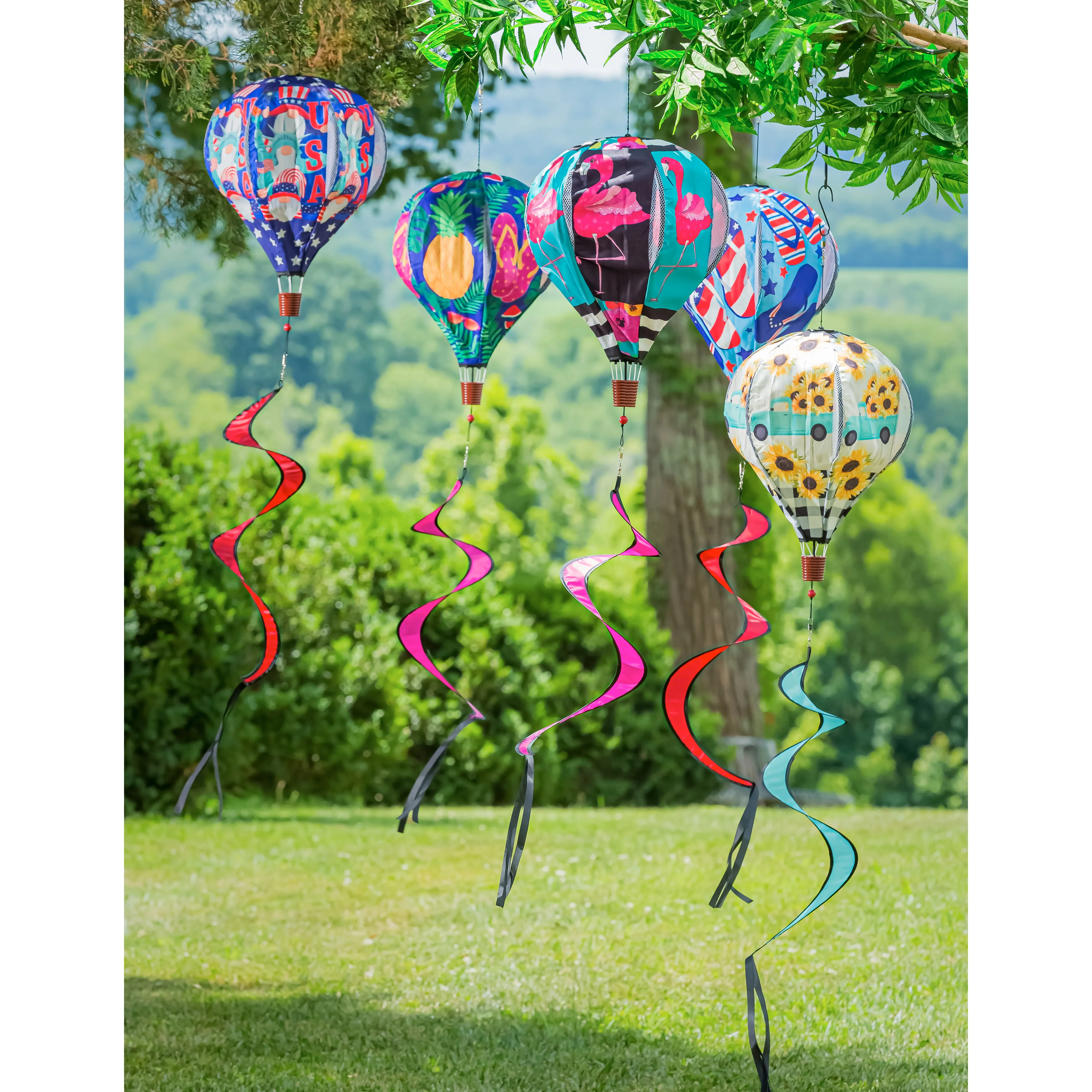 USA Gnomes Burlap Balloon Spinner,45bb416