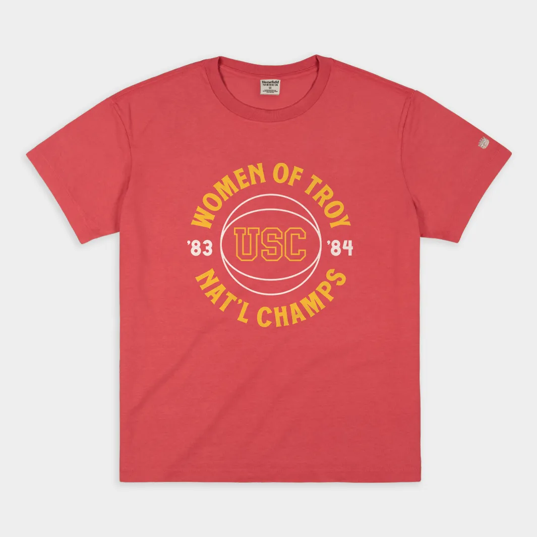 USC Women of Troy Retro Basketball Tee