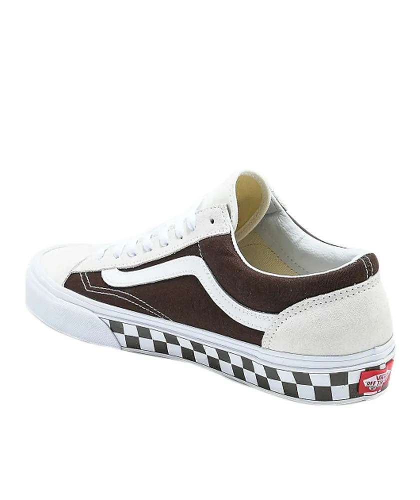 VANS Unisex Style 36 BMX Checkerboard Sneakers, Brown/White