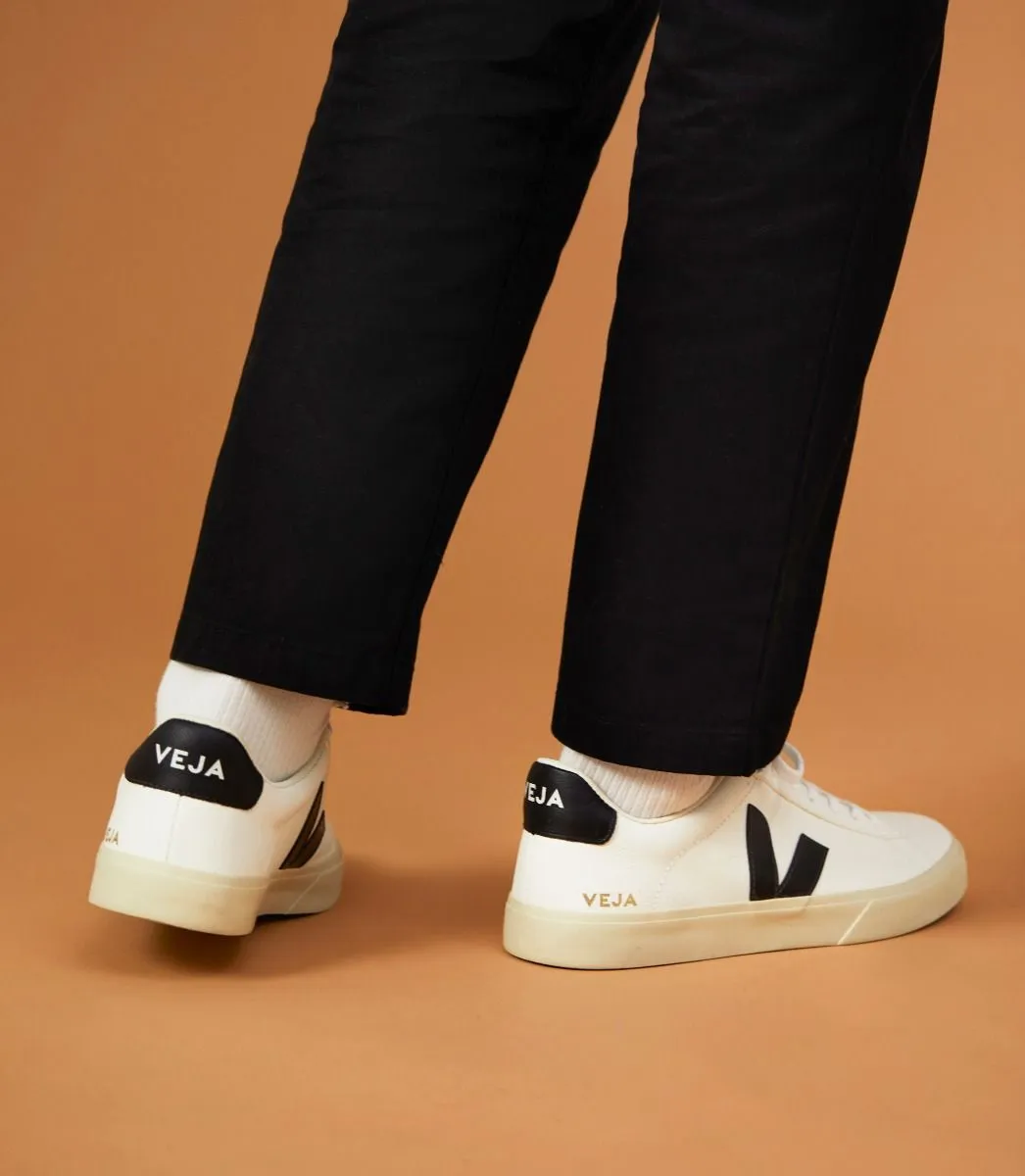 VEJA - Campo Chromefree Leather Sneaker - Extra White/Black