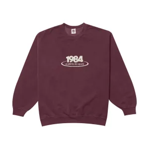 Vice 84 '1984 Disc' Embroidered Sweater - Vintage Washed Maroon