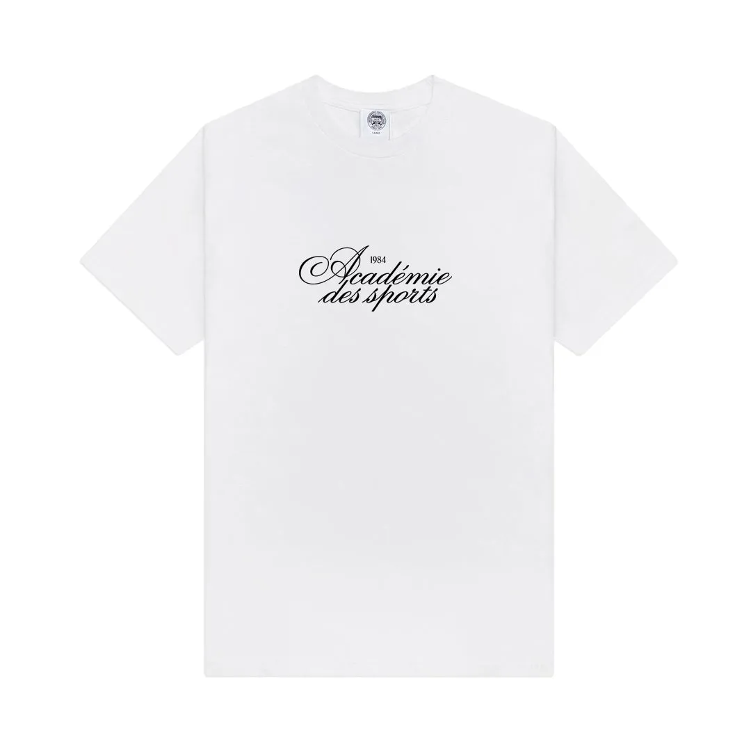 Vice 84 'Académie Des Sports Script' Tee - White