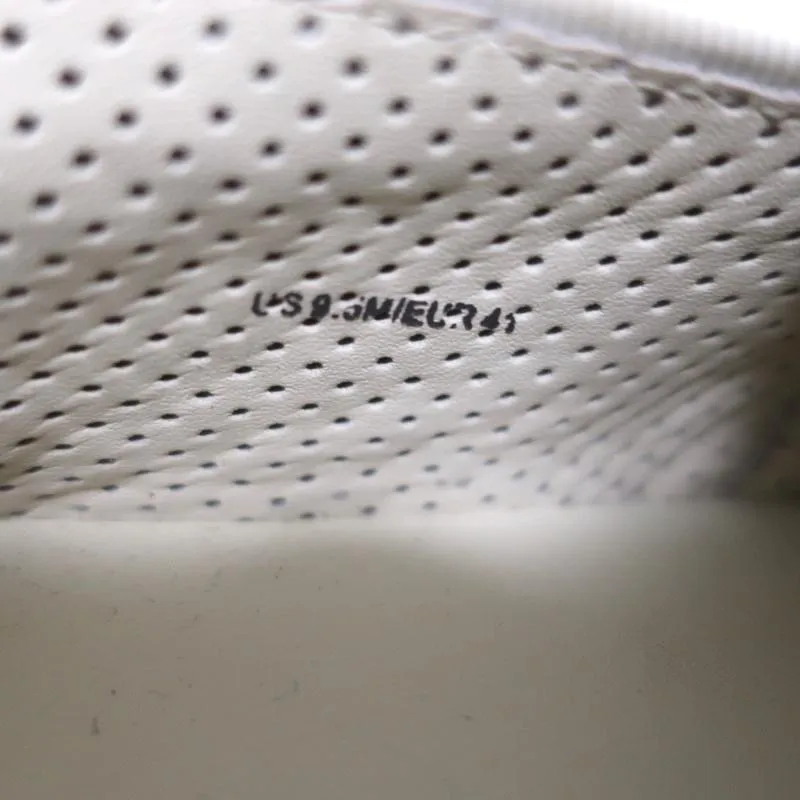 Vince Preston Slip-On Skate Sneakers White Woven Leather Size 9.5