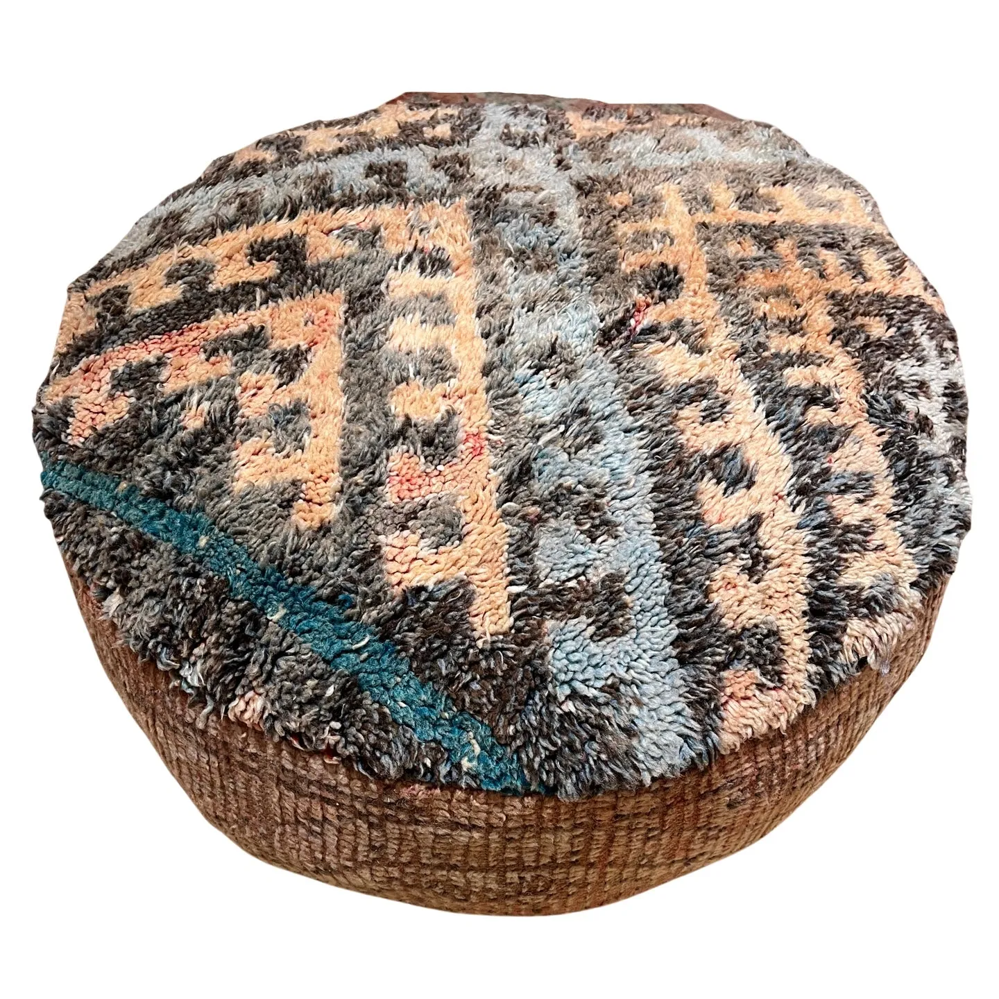 Vintage Moroccan Floor Cushion Cover Round