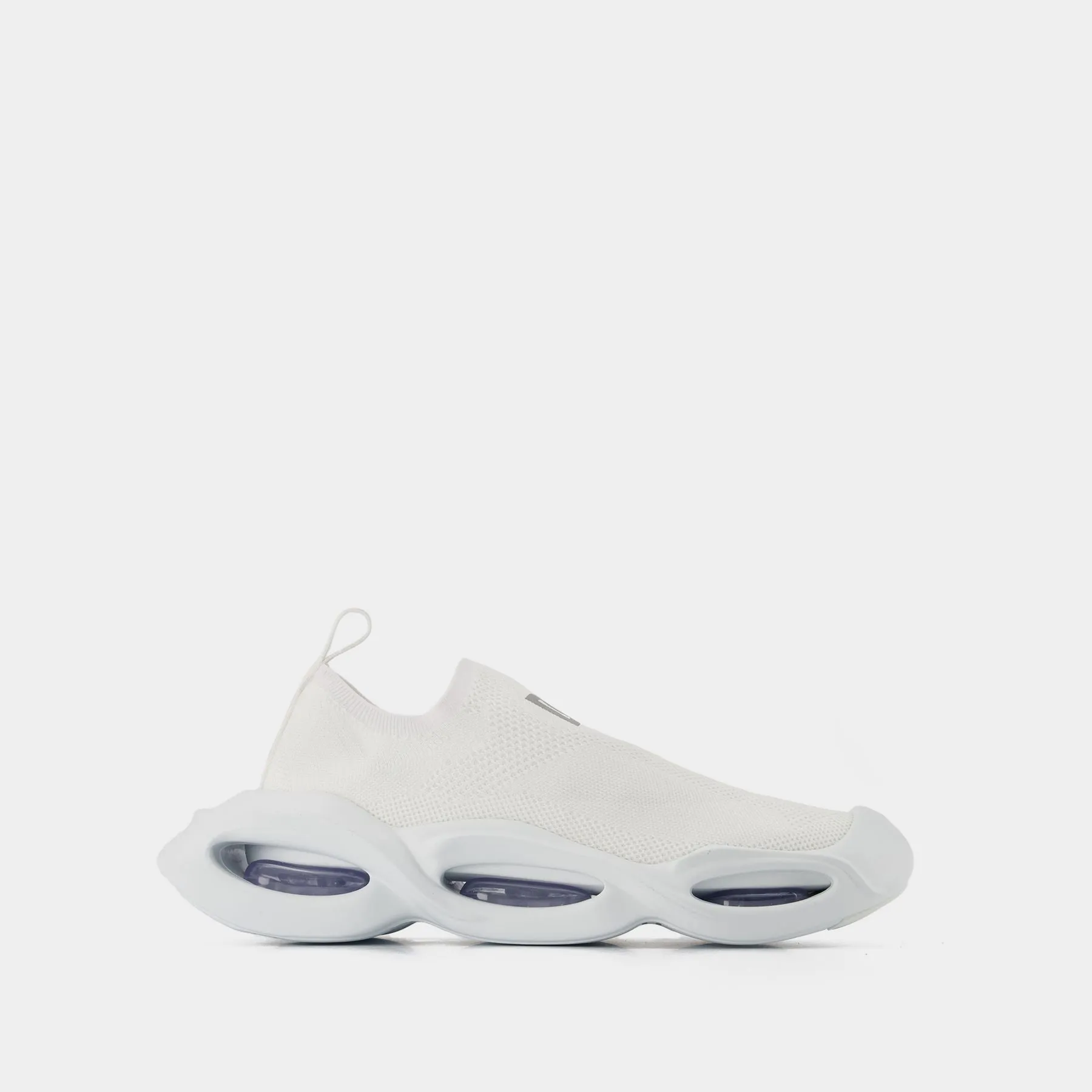 Wave Lace Up Sneakers - Dolce & Gabbana - White/Silver - Polyester