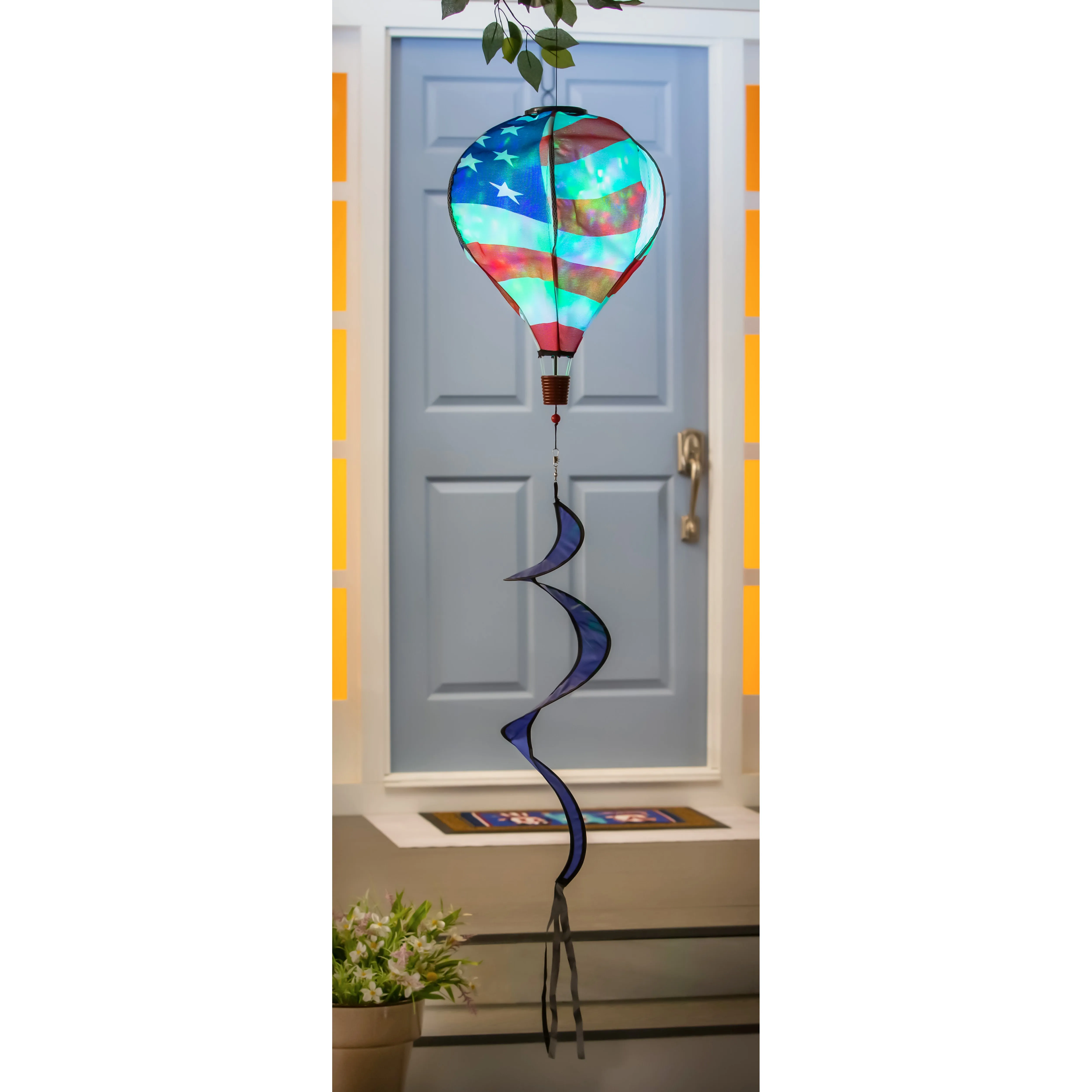 Waving American Flag Animated Lit Balloon Spinner,45ba422sl