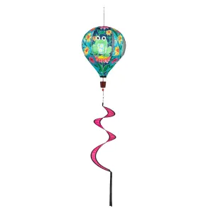 Welcome Friends Frog Burlap Balloon Spinner,45bb612