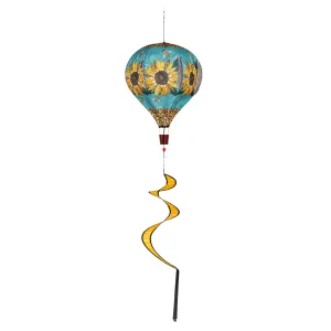 Welcome Friends Leopard Sunflower Burlap Balloon Spinner,45bb640