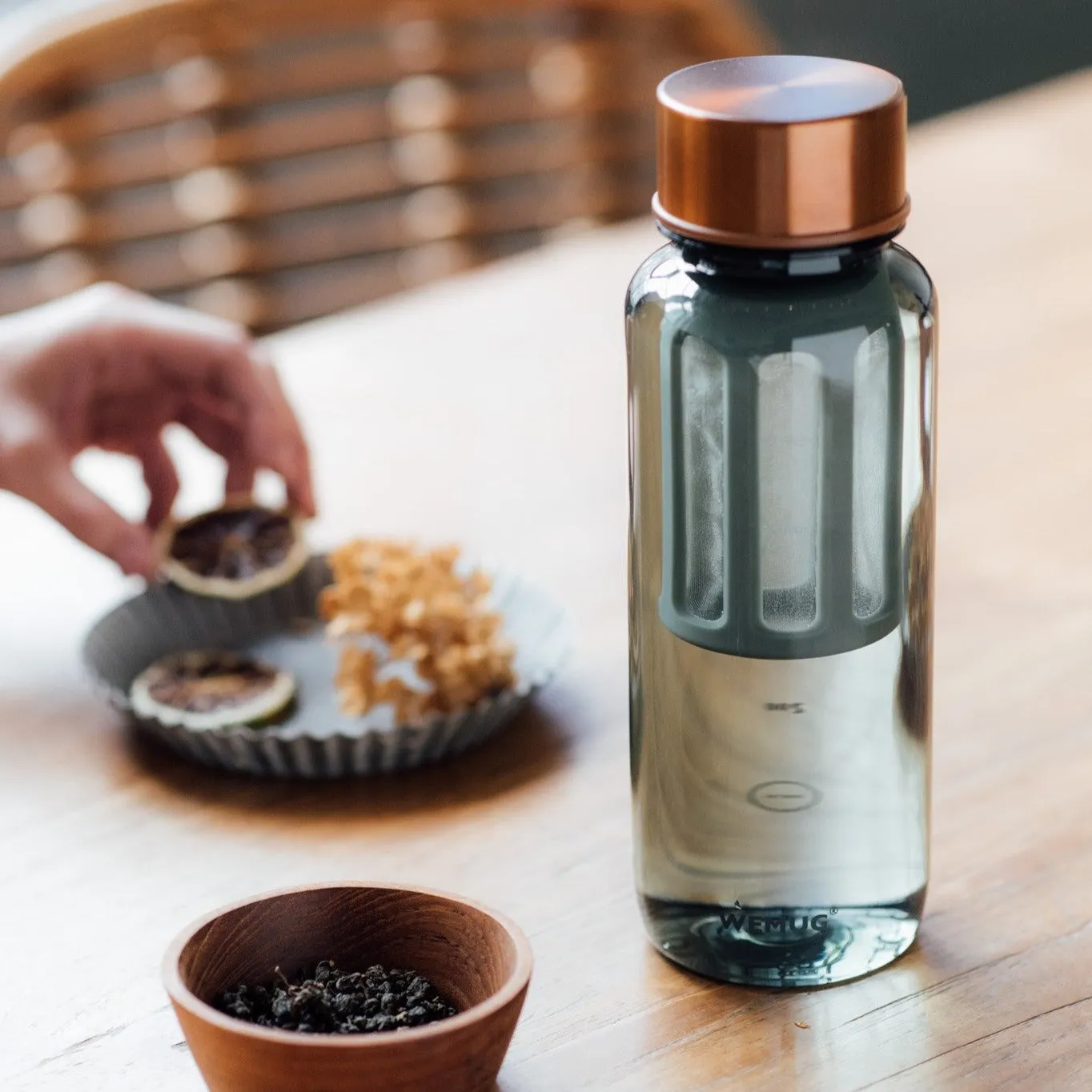 WEMUG Copper Brew Bottle S550/S650 with filter, BPA Free, coffee lover on-the-go