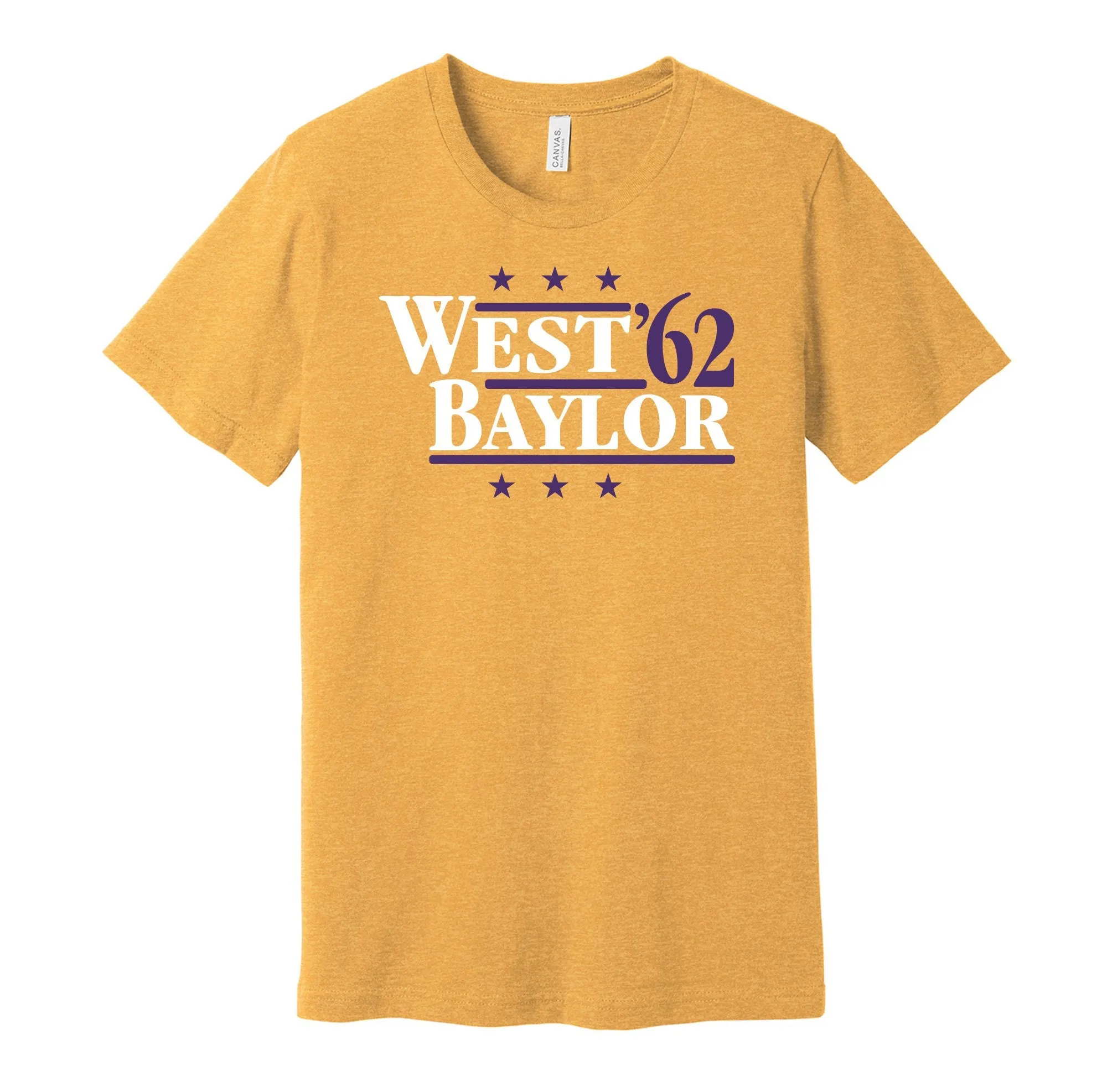 West & Baylor '62 - Los Angeles Basketball Legends Political Campaign Parody T-Shirt - Hyper Than Hype Shirts