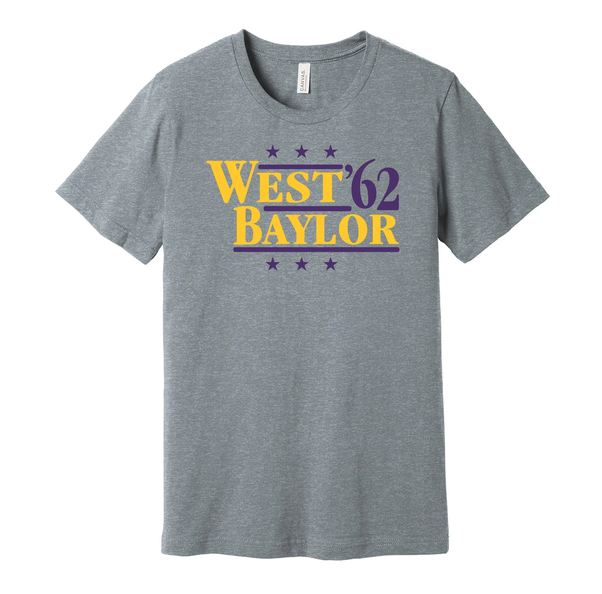 West & Baylor '62 - Los Angeles Basketball Legends Political Campaign Parody T-Shirt - Hyper Than Hype Shirts