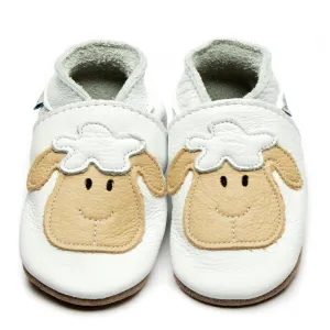 White Lamb Leather Shoes | Inch Blue