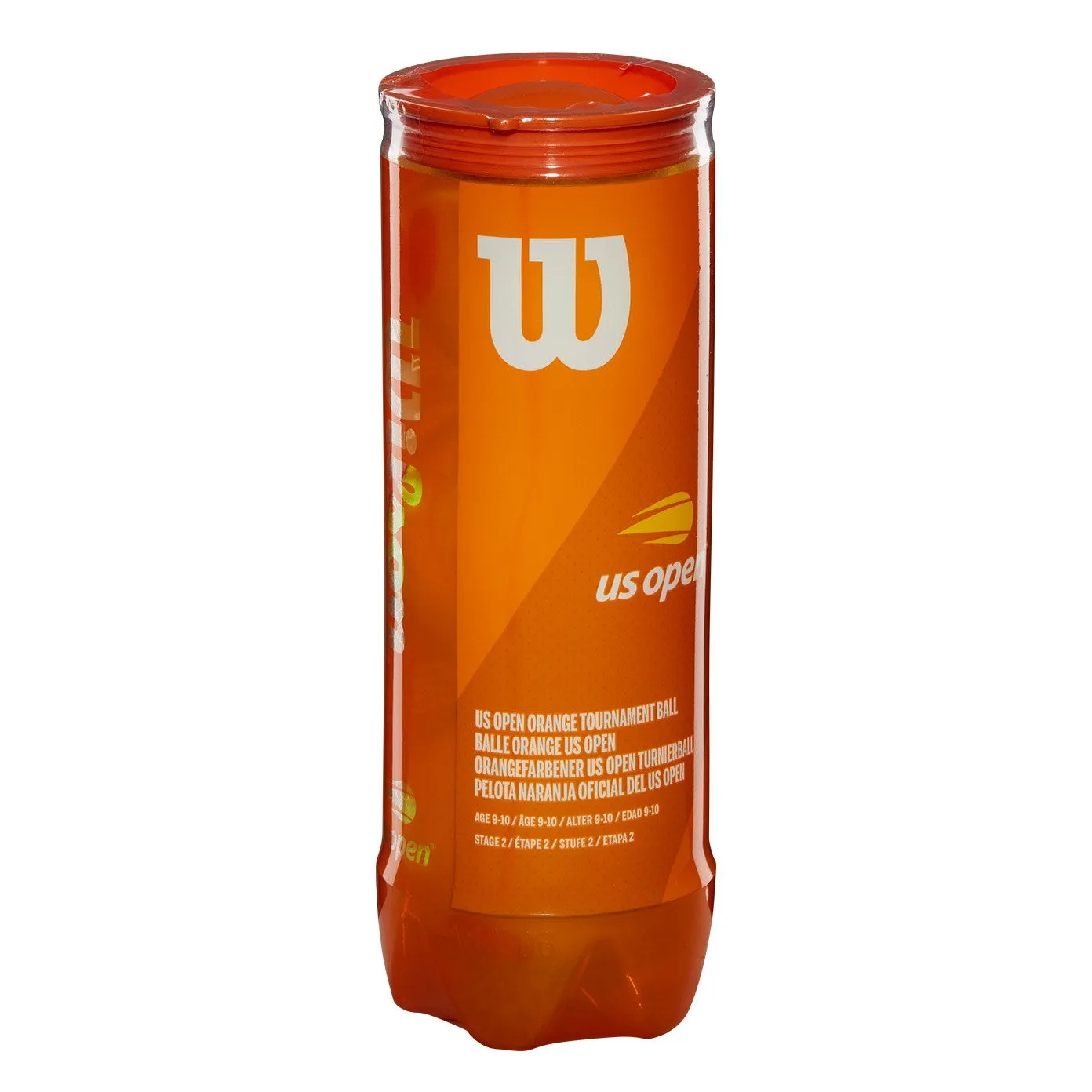 Wilson US Open Tournament 60' Orange Junior Tennis Balls - 24 Can Case