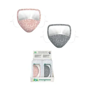 Women's Antimicrobial Non-Medical Cotton Face Mask w/ Visor, 2 Designs, 12 of each, 24 pcs total,7cdu100
