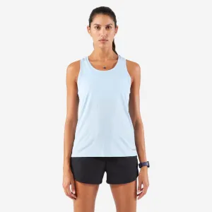 Women's Running Breathable Tank Top - Kiprun Run 100 Sky Blue