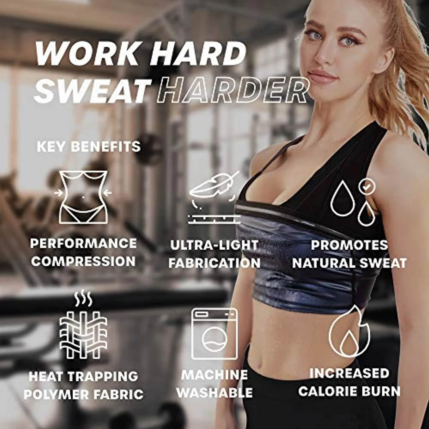 Women's Sauna Suit Waist Trimmer Polymer Sauna Belt Sweat Enhancing Body Shaper for Slimming Waist Trianer Workout Shapewear