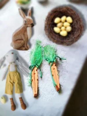 Wooden Carrot Clothes Pin Easter Spring Decoration