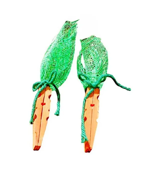 Wooden Carrot Clothes Pin Easter Spring Decoration