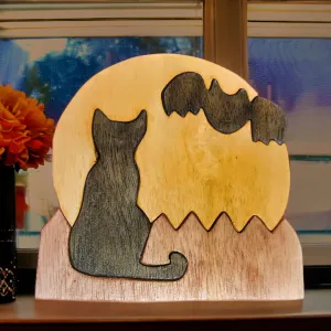 Wooden Halloween Sunset Decoration