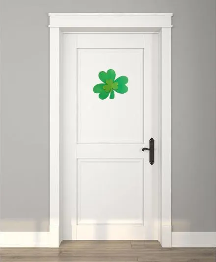 Wooden Shamrocks with Shimmer Finish Door Hanger