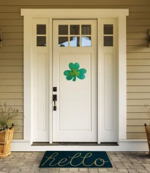 Wooden Shamrocks with Shimmer Finish Door Hanger