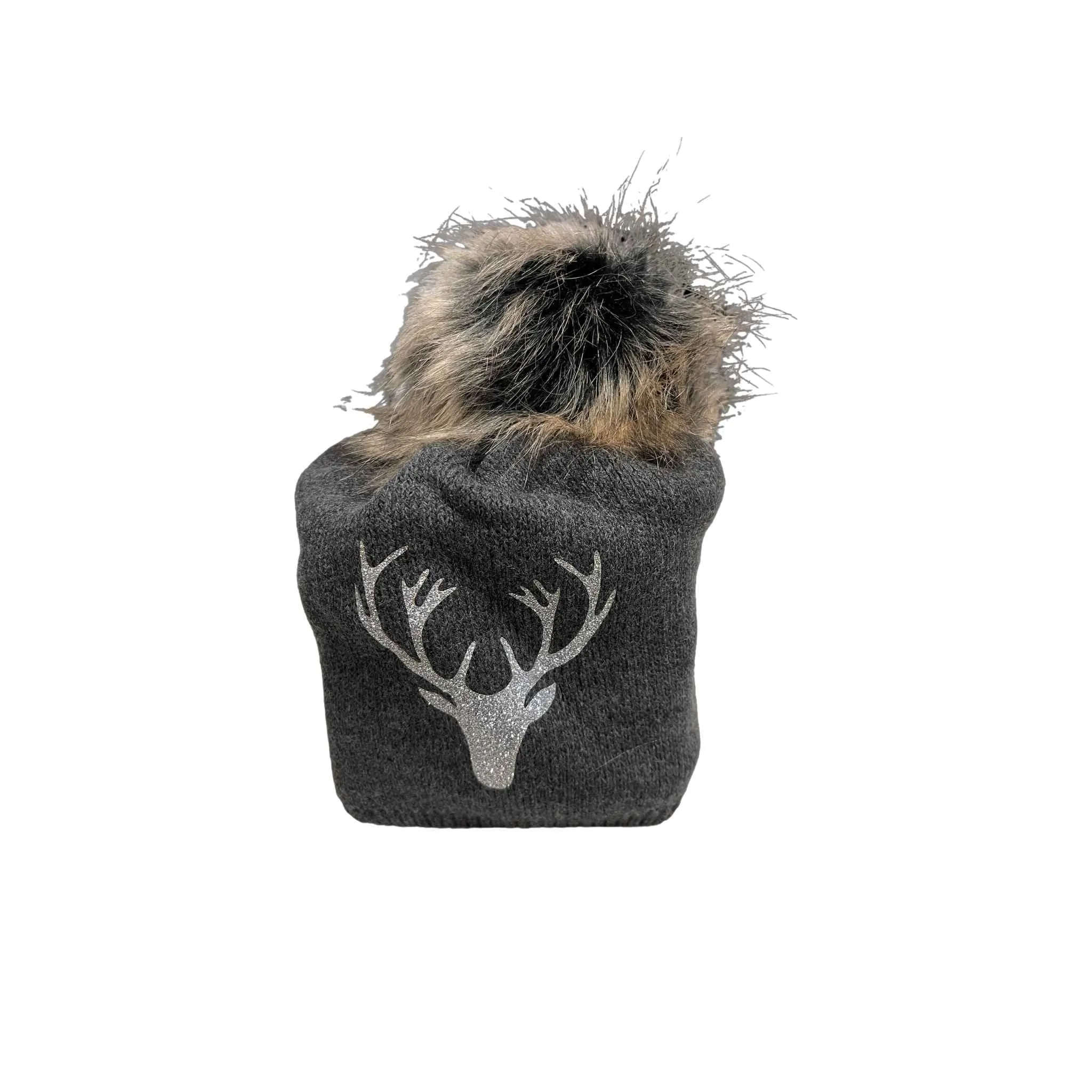 Woolk Small Knit Beanies with Poms