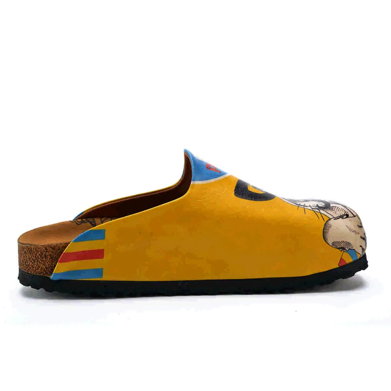 Yellow & Blue 'Dog Party' Clogs  -  CAL1412